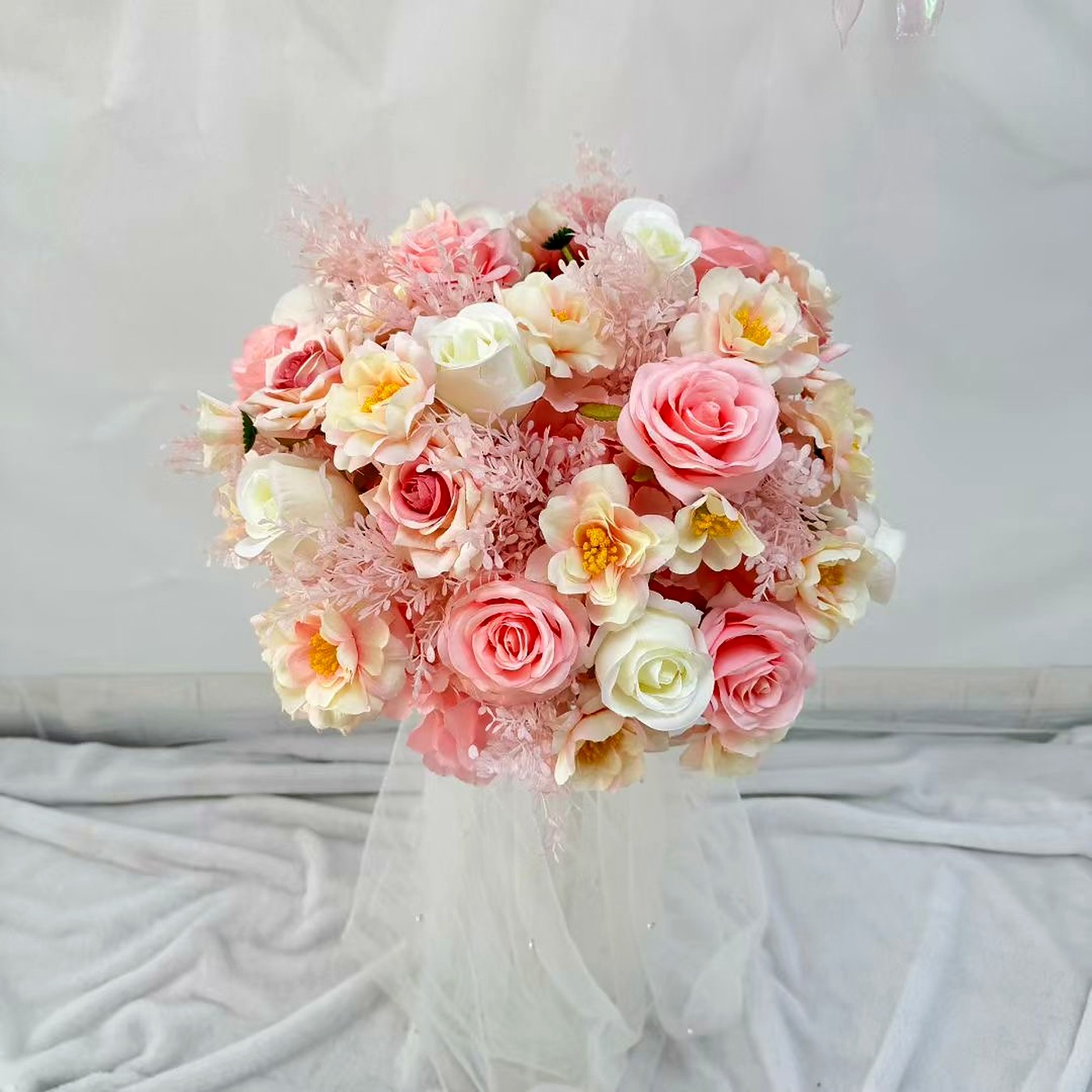 Pastel artificial wedding bouquet